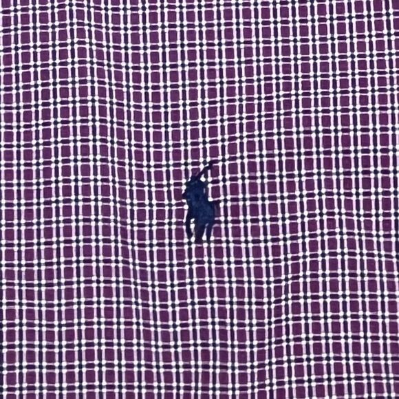 Ralph Lauren Purple Button Down Shirt Classic Cotton, Size 17 Neck, 36/37, NWT - Picture 2 of 11